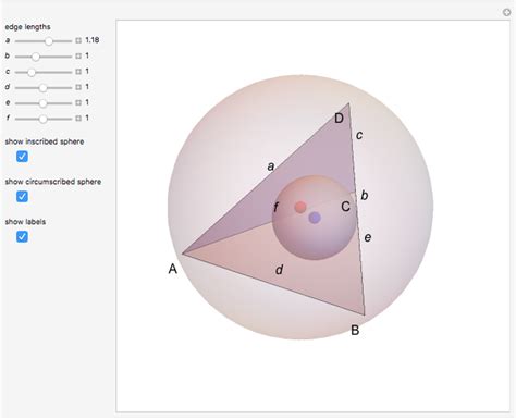 Inscribed and Circumscribed Spheres of a Tetrahedron - Wolfram ...