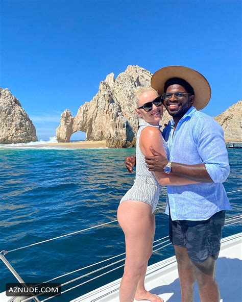 Lindsey Vonn in a while one-piece while vacationing with her fiance P.K