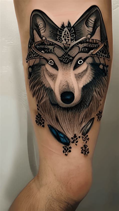 Hyper Realistic Wolf Tattoo Art Concept · Creative Fabrica