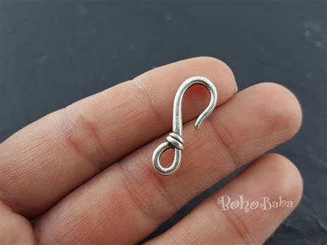 pc silver necklace clasps hook clasps bracelet findings etsy