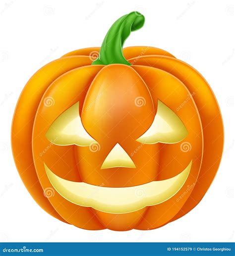 Pumpkin Halloween Jack O Lantern Cartoon Stock Vector - Illustration of ...