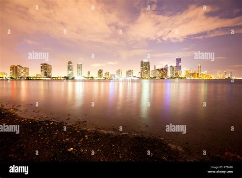 Skyline of buildings at Brickell District, Miami, Florida, USA Stock ...