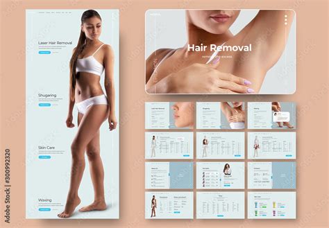 Spa and Beauty Website and User Interface Layout Stock Template | Adobe Stock