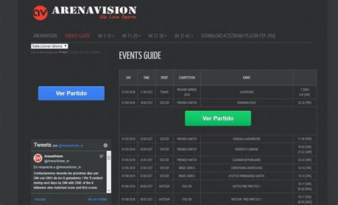 Arenavision Online (English) - Free