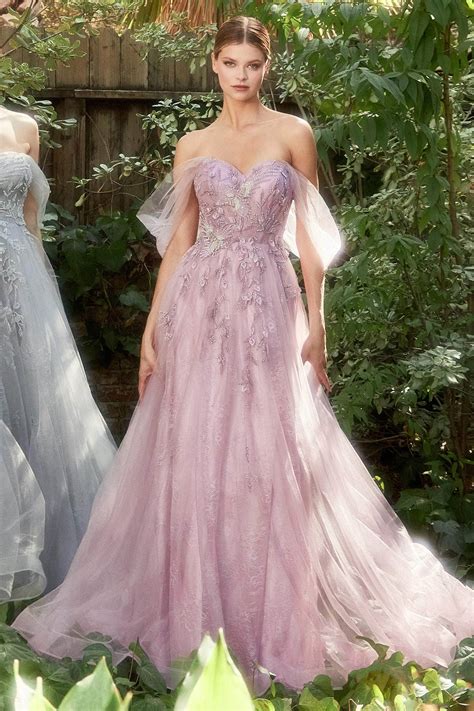 Andrea and Leo A1149 - Bird Motif Tulle Prom Gown – Couture Candy