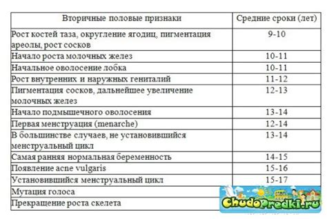 Половое созревание у девочек - Chudopredki.ru