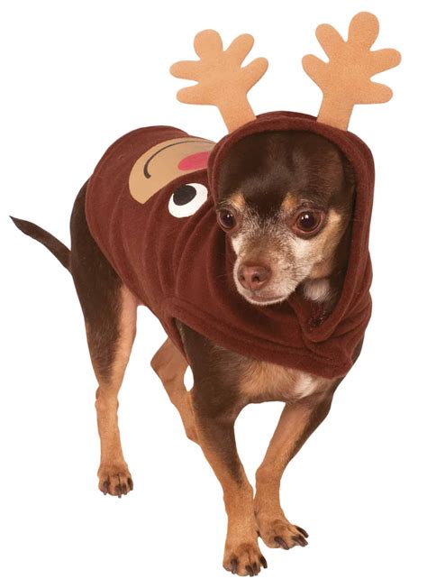 Reindeer Hoodie With Antlers Dog & Cat Christmas Costume - Pet Costume