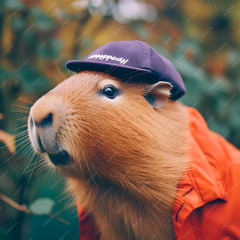 Premium Photo | Antrophomorfic capybara funny illustration