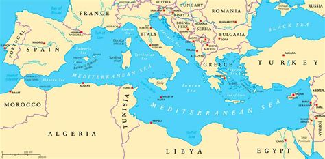 Mediterranean Sea Map | All Inclusive Cruises