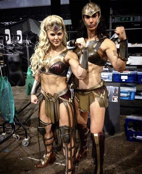 CrossFit Athlete Brooke Ence on the set of Justice League #