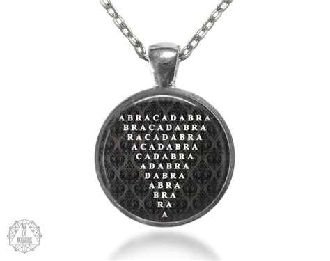 Abracadabra Pendant Necklace. Alchemy Jewelry Abracadabra | Etsy