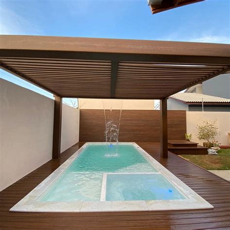 Piscina Com Hidro Integrada - Piscina com hidro: 35 modelos para aproveitar sua área externa