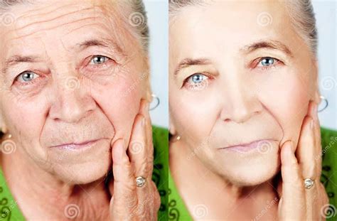 beauty  skincare concept  aging wrinkles stock image image
