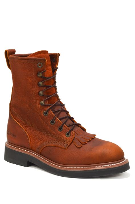 RedHawk Boot Co. Lacer Men's Soft Toe 8" Leather Work Boots with Dense ...