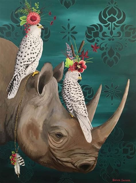 Heather Gauthier | Animal art, Rhino painting, Surreal art