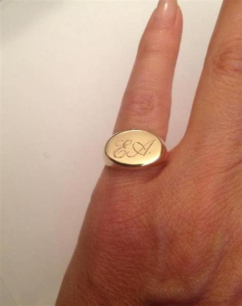 Engraved Ring, Personalized Ring, Signet Ring, Women Ring, Initial Ring ...