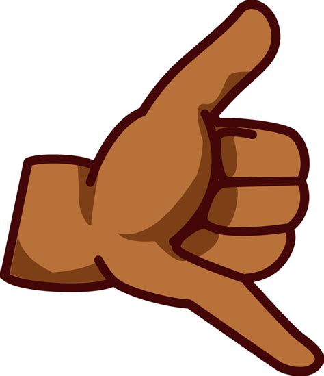 "call me hand (brown)" Emoji - Download for free – Iconduck