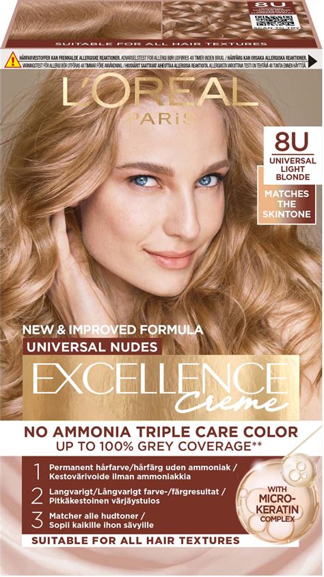 Loreal Paris Excellence Creme Universal Nudes 8U Universal Light Blonde