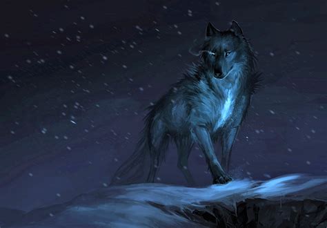 Wolf in Winter Art - ID: 115631