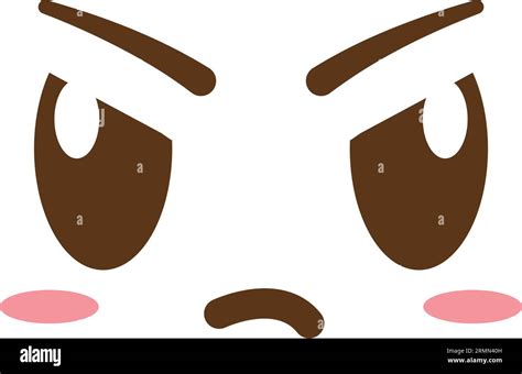 Isolated cute angry facial expression Vector Stock Vector Image & Art ...