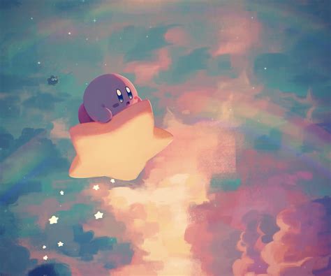 Kirby Soars: HD Video Game Wallpaper Magic by すびかか | 1998x1665