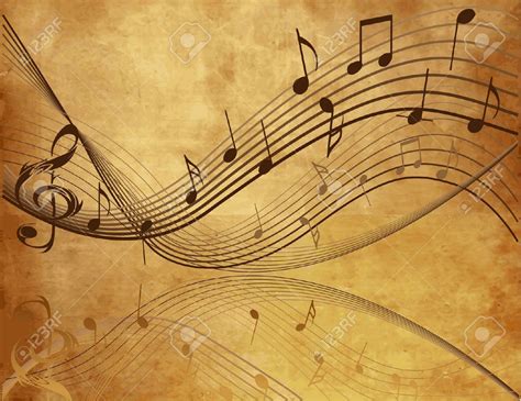 Vintage Music Note Wallpaper