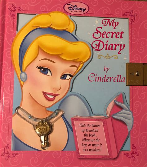 Disney Cinderella My Secret Diary Book with Key Necklace | Etsy