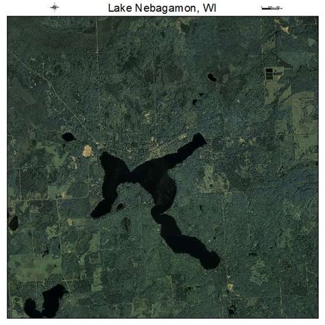 Aerial Photography Map of Lake Nebagamon, WI Wisconsin