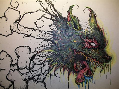 zombie wolf ii drawing  asdreamsdie dragoart
