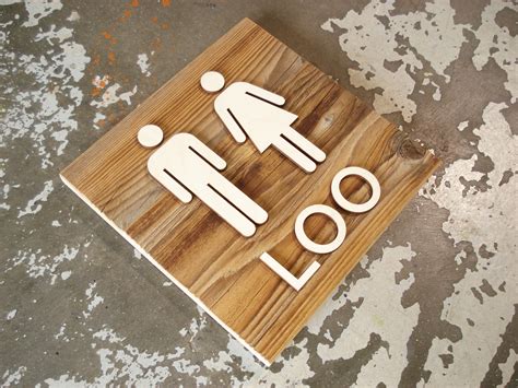 Barnwood Bathroom Rustic Loo Sign Restroom Signage 9 | Etsy