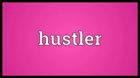 Hustler Meaning - YouTube