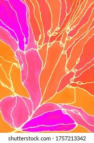 Flowers Illustration Neurographic Design Picture Using Stock ...