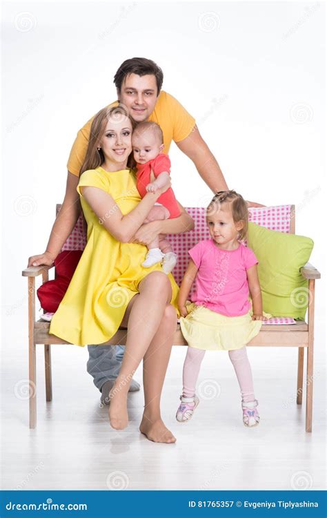 Family with two children stock image. Image of parent - 81765357