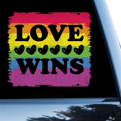 Amazon.com: LGBT Pride Car Decal Window Decal Love Wins Vinyl Sticker