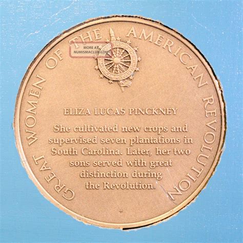 Dar Great Women Of The American Revolution Medal - Eliza Lucas Pinckney