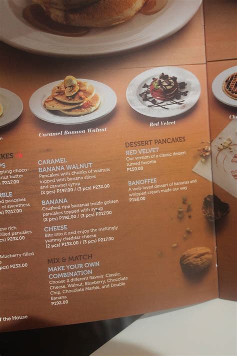 Menu at Harbour Square restaurant, Manila