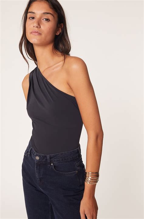 Asymetrical bodysuit - FATIA - NOIR - ETAM