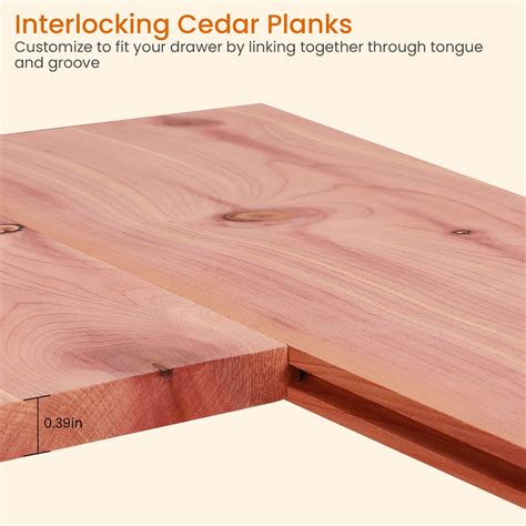 Snapklik.com : Cedar Closet Liner Planks, Set Of 8 Drawer Liners