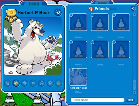 Club Penguin Specialists: Herbert P Bear added me :)