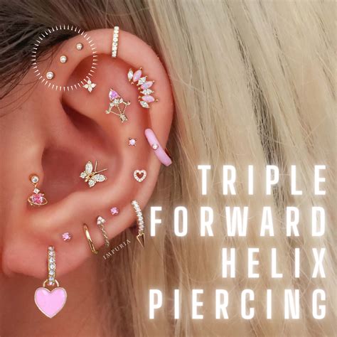 Triple Forward Helix Piercing Jewelry