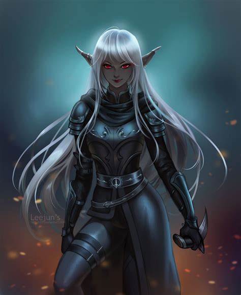 Commission::Jaelri Baenre by leejun35 | Drow elf, Fantasy elf, Elves