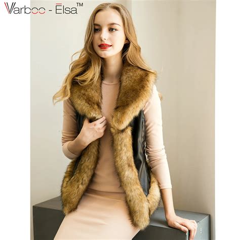VARBOO_ELSA 2017 New spring winter fox fur vest faux fur vest women ...