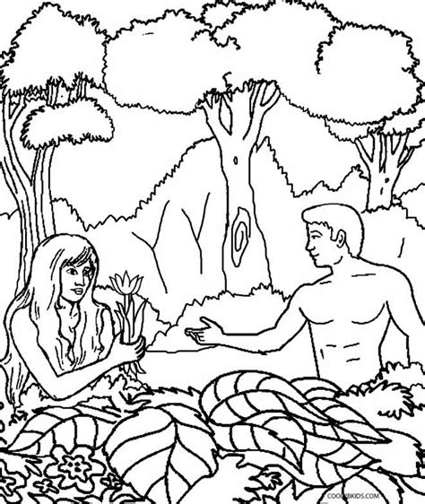 Free Bible Coloring Pages Of Adam And Eve - Coloring Home