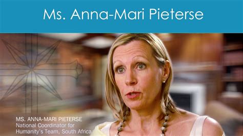 ms anna mari pieterse national coordinator  humanitys team south