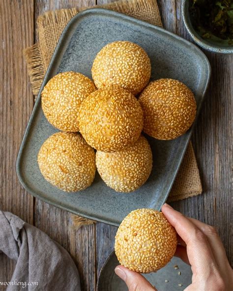 crispy sesame balls jian dui woonheng recipes food
