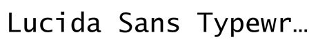 Lucida Sans Typewriter | Webfont & Desktop font | MyFonts
