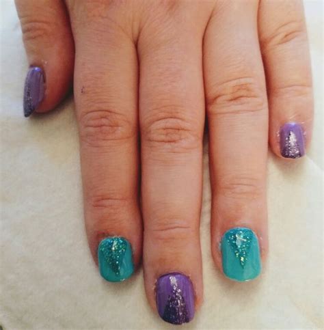 Blue and purple triangle glitter nails 2 | Nails, Glitter nails, Blue ...