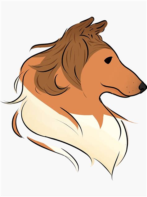 "Sable Rough Collie" Sticker by recycledcan | Redbubble