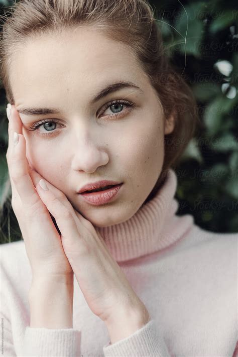 "Face Of Beautiful Young Girl Close-up" by Stocksy Contributor "Andrei ...