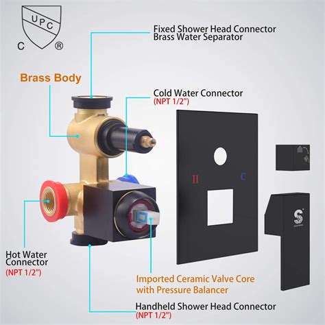 10/12inch Matte Black Wall Mounted Shower System – SR SUNRISE